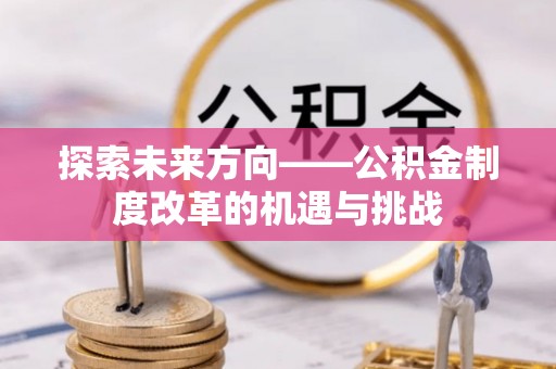 洛扎探索未来方向——公积金制度改革的机遇与挑战