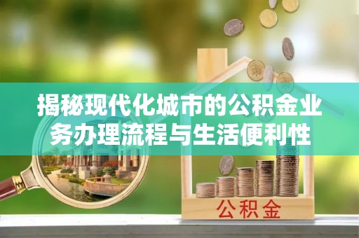 洛扎揭秘现代化城市的公积金业务办理流程与生活便利性
