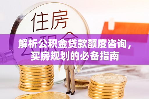 洛扎解析公积金贷款额度咨询，买房规划的必备指南