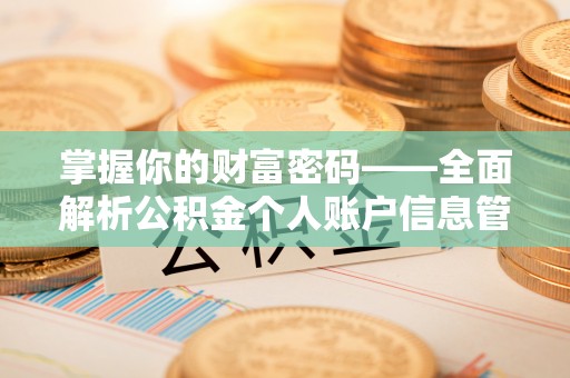 洛扎掌握你的财富密码——全面解析公积金个人账户信息管理与优化