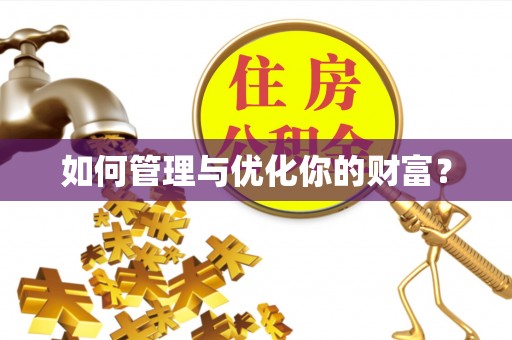 洛扎如何管理与优化你的财富？