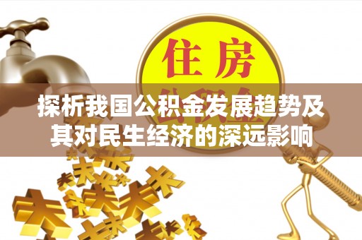 洛扎探析我国公积金发展趋势及其对民生经济的深远影响