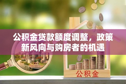 洛扎公积金贷款额度调整，政策新风向与购房者的机遇