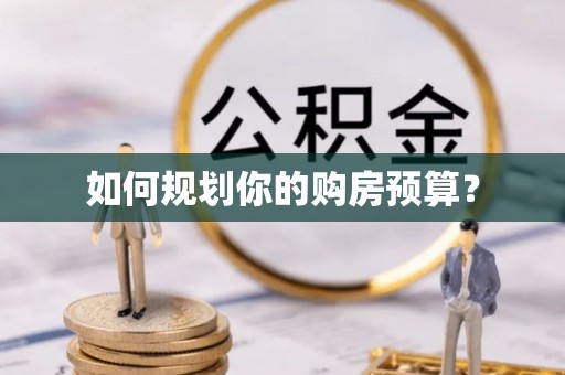 洛扎如何规划你的购房预算？