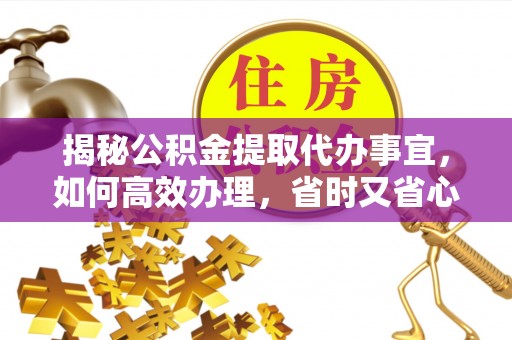 洛扎揭秘公积金提取代办事宜，如何高效办理，省时又省心？