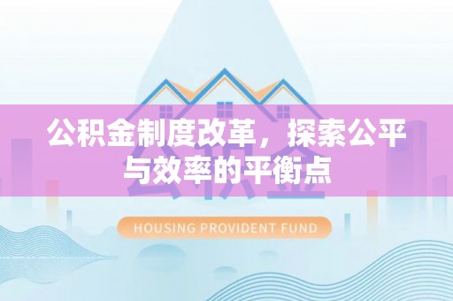 洛扎公积金制度改革，探索公平与效率的平衡点