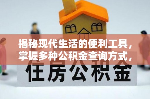 洛扎揭秘现代生活的便利工具，掌握多种公积金查询方式，让财富管理更轻松