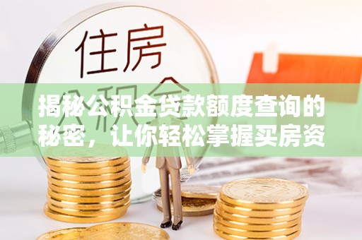 洛扎揭秘公积金贷款额度查询的秘密，让你轻松掌握买房资金规划