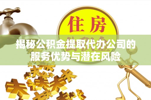 洛扎揭秘公积金提取代办公司的服务优势与潜在风险